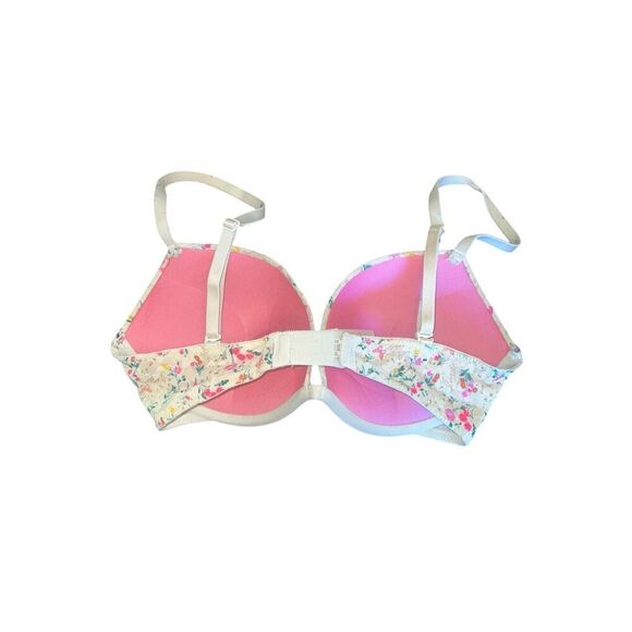 Victoria’s Secret 32D wear everywhere super push-up sexy floral bra love pink - Picture 3 of 5